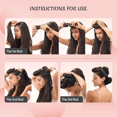 MAYCREATE® 9PCS Heatless Hair Curler, Soft Heatless Curls Satin Velvet Overnight Flexi Blowout Rods with with Hook, No Heat Overnight Sleeping Curling for Hair Styling Tools, Beige MAYCREATE® 9PCS Heatless Hair Curler, Soft Heatless Curls Satin Velvet Overnight Flexi Blowout Rods with with Hook, No Heat Overnight Sleeping Curling for Hair Styling Tools, Beige